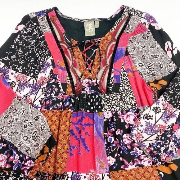 Anthropologie One September Arcata Dress - Patchwork Boho Size Small - Picture 5 of 12